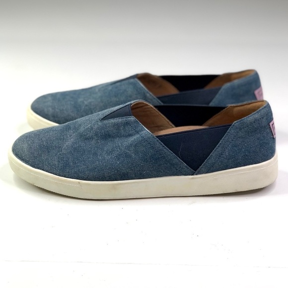 Vionic Ivy denim slip on sneakers orthopedic insoles elastic gores 7 - Picture 4 of 11